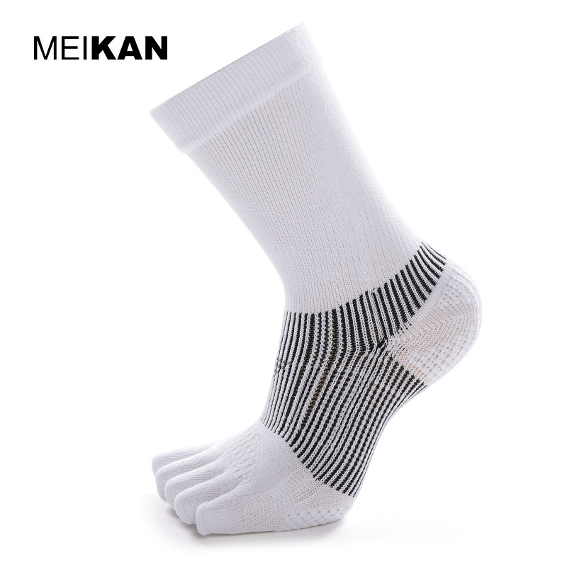 MEIKAN Marathon Running Socks Varicose Veins Ankle Toe Socks Crew Compression Socks for Men Women